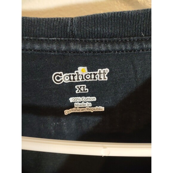 Carhartt Men's XL Black Long Sleeve Logo Graphic T Shirt - Picture 4 of 8